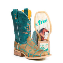 Load image into Gallery viewer, Tin Haul Barbd Wire - Women's Leather Cowgirl Boot
