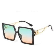 Load image into Gallery viewer, Square Oversized Sunglasses for Women Men Flat Top Fashion Shades Big Frame Sunglasses For Women With Hollow Glasses &amp; New Legs Fashionable Sunglasses For Men &amp; Women

