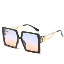 Load image into Gallery viewer, Square Oversized Sunglasses for Women Men Flat Top Fashion Shades Big Frame Sunglasses For Women With Hollow Glasses &amp; New Legs Fashionable Sunglasses For Men &amp; Women
