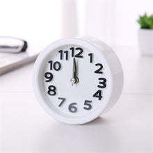 Load image into Gallery viewer, Square Round Small Alarm Clock Snooze Silent Sweeping Wake Up Table Clock Travel Alarm Clock Analog Small Simple Battery Operated Clock Non Ticking Alarm Clock Snooze Light Functions Bedside Table Clock  Battery Powered Compact Portable Travel Alarm Clock
