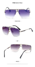 Load image into Gallery viewer, Square Sunglasses for Men Classic Oversized Sun Glasses Men And Women New Fashionable Street Snap Style New Frameless Sunglasses New Popular Square Shape Sunglasses For Men &amp; Women
