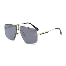 Load image into Gallery viewer, Square Sunglasses for Men Classic Oversized Sun Glasses Men And Women New Fashionable Street Snap Style New Frameless Sunglasses New Popular Square Shape Sunglasses For Men &amp; Women
