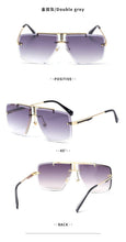 Load image into Gallery viewer, Square Sunglasses for Men Classic Oversized Sun Glasses Men And Women New Fashionable Street Snap Style New Frameless Sunglasses New Popular Square Shape Sunglasses For Men &amp; Women
