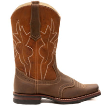 Load image into Gallery viewer, Square Toe Double Stitched Cowboy Boots with perforations
