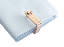 Load image into Gallery viewer, Square Wrap Rose Gold Cufflinks
