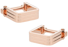 Load image into Gallery viewer, Square Wrap Rose Gold Cufflinks
