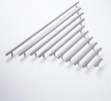 Load image into Gallery viewer, Stainless Steel Cabinet Handles Diameter 10mm Kitchen Door T Bar Straight Handle Pull Knobs Furniture Hardware European Bar Style Cabinet Pull
