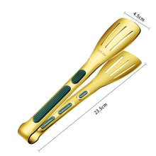 Load image into Gallery viewer, Stainless Steel Frying Shovel Clip Multifunctional Steak BBQ Tongs Pancake Fried Pizza Steak Fish Spatula Bread Kitchen Tool Stainless Steel Cooking Tongs Multifunctional Kitchen Tongs for Making Salads and Flipping Steak Clamps
