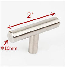 Load image into Gallery viewer, Stainless Steel Kitchen Door Cabinet T Bar Handle Pull Knob Door Pull Handle Stainless Door Handle Stainless Steel Hollow Bar Drawer Pulls Cupboard Knob For Kitchen Furniture
