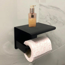 Load image into Gallery viewer, Stainless Steel Toilet Paper Holder Bathroom Wall Mount WC Paper Phone Holder Shelf Towel Roll shelf Accessories Toilet Paper Holder With Phone Shelf Aluminum Bathroom Accessories Tissue Roll Dispenser Storage Rack, Wall Mounted Modern Paper Towel Adapter
