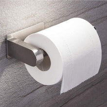 Load image into Gallery viewer, Stainless Steel Wall Toilet Paper Roll Holder Black Silver Self Adhesive Toilet Paper Holder for Bathroom Stick Wall Towel Rack
