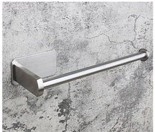Load image into Gallery viewer, Stainless Steel Wall Toilet Paper Roll Holder Black Silver Self Adhesive Toilet Paper Holder for Bathroom Stick Wall Towel Rack
