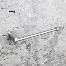 Load image into Gallery viewer, Stainless Steel Wall Toilet Paper Roll Holder Black Silver Self Adhesive Toilet Paper Holder for Bathroom Stick Wall Towel Rack
