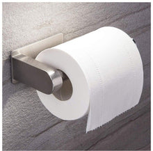 Load image into Gallery viewer, Stainless Steel Wall Toilet Paper Roll Holder Black Silver Self Adhesive Toilet Paper Holder for Bathroom Stick Wall Towel Rack
