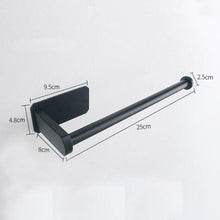 Load image into Gallery viewer, Stainless Steel Wall Toilet Paper Roll Holder Black Silver Self Adhesive Toilet Paper Holder for Bathroom Stick Wall Towel Rack
