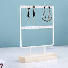 Load image into Gallery viewer, Stand Jewelry Display Organizer Earrings Pendants Bracelets Jewelry Holder With Wooden Base Earrings Storage Rack Metal Jewelry Storage Stand Necklace Rack Ornaments Display Stand Shopping Earring Stand
