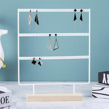 Load image into Gallery viewer, Stand Jewelry Display Organizer Earrings Pendants Bracelets Jewelry Holder With Wooden Base Earrings Storage Rack Metal Jewelry Storage Stand Necklace Rack Ornaments Display Stand Shopping Earring Stand
