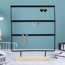 Load image into Gallery viewer, Stand Jewelry Display Organizer Earrings Pendants Bracelets Jewelry Holder With Wooden Base Earrings Storage Rack Metal Jewelry Storage Stand Necklace Rack Ornaments Display Stand Shopping Earring Stand
