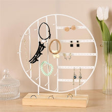 Load image into Gallery viewer, Stand Jewelry Display Organizer Earrings Pendants Bracelets Jewelry Holder With Wooden Base Earrings Storage Rack Metal Jewelry Storage Stand Necklace Rack Ornaments Display Stand Shopping Earring Stand
