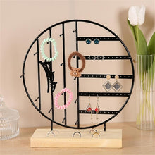 Load image into Gallery viewer, Stand Jewelry Display Organizer Earrings Pendants Bracelets Jewelry Holder With Wooden Base Earrings Storage Rack Metal Jewelry Storage Stand Necklace Rack Ornaments Display Stand Shopping Earring Stand
