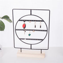 Load image into Gallery viewer, Stand Jewelry Display Organizer Earrings Pendants Bracelets Jewelry Holder With Wooden Base Earrings Storage Rack Metal Jewelry Storage Stand Necklace Rack Ornaments Display Stand Shopping Earring Stand
