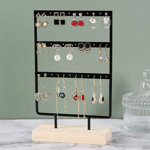 Load image into Gallery viewer, Stand Jewelry Display Organizer Earrings Pendants Bracelets Jewelry Holder With Wooden Base Earrings Storage Rack Metal Jewelry Storage Stand Necklace Rack Ornaments Display Stand Shopping Earring Stand
