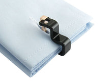 Load image into Gallery viewer, Step Wrap Around Cufflinks Black
