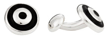 Load image into Gallery viewer, Sterling Silver Bullseye Cufflinks

