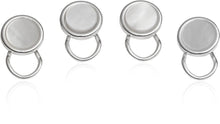 Load image into Gallery viewer, Sterling Silver Plated Clip-on Studs in Mother of Pearl
