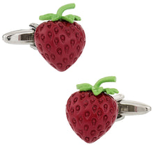 Load image into Gallery viewer, Strawberry Cufflinks

