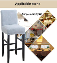 Load image into Gallery viewer, Stretch High-Hoot Bar Stool Chair Cover Polar Fleece Solid Color Bar Cafe Front Desk Restaurant Wedding Chair Protective Cover Stretch Chair Cover For Dining Room Elastic Material Slipcover For Office Chair

