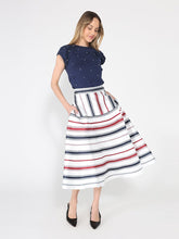 Load image into Gallery viewer, Stripe Pattern A-Line Skirt
