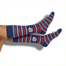 Load image into Gallery viewer, Stripe Sip Dress Socks
