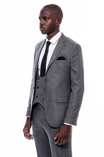 Load image into Gallery viewer, Striped Grey Double Breasted Suit - Wessi
