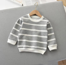 Load image into Gallery viewer, Striped Long-Sleeved Pullover T-Shirt | For Kids - # BAAA1111010030 &amp; BOAA11510027
