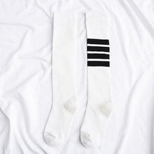 Load image into Gallery viewer, Striped Long Warm Thigh High Stockings Women's Casual Tube Thigh High Socks for School Over Knee High Socks for girls

