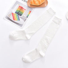 Load image into Gallery viewer, Striped Long Warm Thigh High Stockings Women's Casual Tube Thigh High Socks for School Over Knee High Socks for girls
