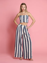 Load image into Gallery viewer, Stripped wide leg pant
