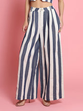 Load image into Gallery viewer, Stripped wide leg pant
