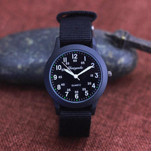 Load image into Gallery viewer, Students Learning Time Quartz Watches Girls Water Resistant Gifts Clock Kids Canvas Fashion Wristwatches Dark Watches For Men Waterproof  Field Outdoor Sport Mens Wristwatch With Nylon Band
