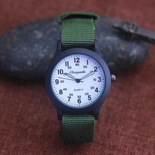 Load image into Gallery viewer, Students Learning Time Quartz Watches Girls Water Resistant Gifts Clock Kids Canvas Fashion Wristwatches Dark Watches For Men Waterproof  Field Outdoor Sport Mens Wristwatch With Nylon Band
