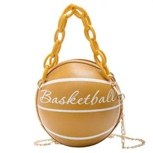 Load image into Gallery viewer, Stunning Ball Purses For Teenagers And Women Stylish Shoulder Bags, Crossbody Chain Hand Bags Personalit Leather Pink Basketball Bag For Females
