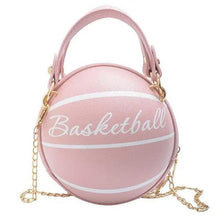 Load image into Gallery viewer, Stunning Ball Purses For Teenagers And Women Stylish Shoulder Bags, Crossbody Chain Hand Bags Personalit Leather Pink Basketball Bag For Females
