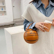 Load image into Gallery viewer, Stunning Ball Purses For Teenagers And Women Stylish Shoulder Bags, Crossbody Chain Hand Bags Personalit Leather Pink Basketball Bag For Females
