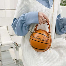 Load image into Gallery viewer, Stunning Ball Purses For Teenagers And Women Stylish Shoulder Bags, Crossbody Chain Hand Bags Personalit Leather Pink Basketball Bag For Females
