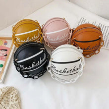 Load image into Gallery viewer, Stunning Ball Purses For Teenagers And Women Stylish Shoulder Bags, Crossbody Chain Hand Bags Personalit Leather Pink Basketball Bag For Females
