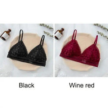 Load image into Gallery viewer, Stunning Hot Look Women's Lace Bra No Steel Ring Beauty Back comfor Wrapped Chest Comfortable Daisy Brassiere Stretch Triangle Cup Padded Underwear 1/2Pcs
