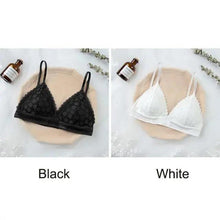 Load image into Gallery viewer, Stunning Hot Look Women's Lace Bra No Steel Ring Beauty Back comfor Wrapped Chest Comfortable Daisy Brassiere Stretch Triangle Cup Padded Underwear 1/2Pcs
