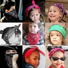 Load image into Gallery viewer, Stunning Print Bandana Hair Bands For Girls ,Women And Kids Unisex Square Scarf Turban Headband Hair Accessories
