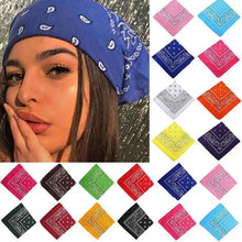 Load image into Gallery viewer, Stunning Print Bandana Hair Bands For Girls ,Women And Kids Unisex Square Scarf Turban Headband Hair Accessories
